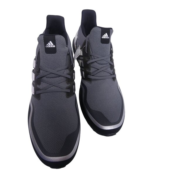 Adidas Men's Ultra Gray/Silver Chrome‎ Boost Running Shoes Size 18 - Picture 2 of 9